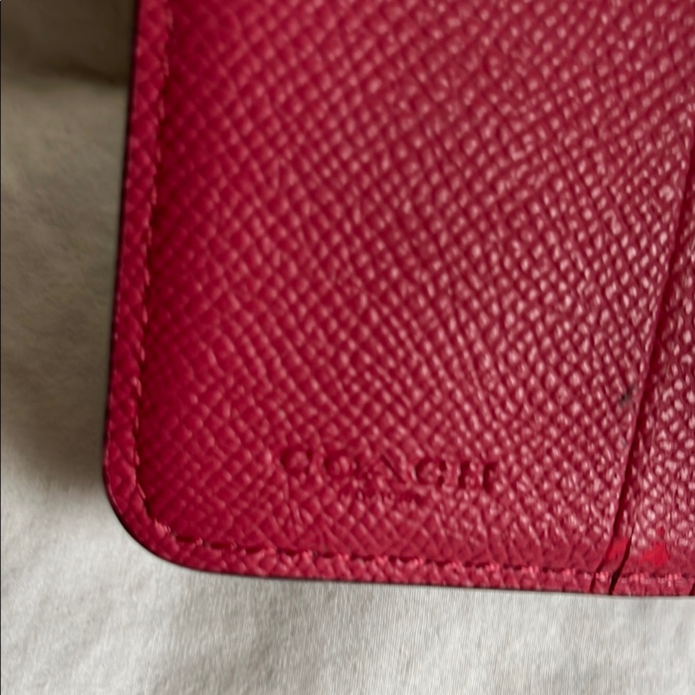 Coach Pink and Tan Compact Wallet - Picture 6 of 11